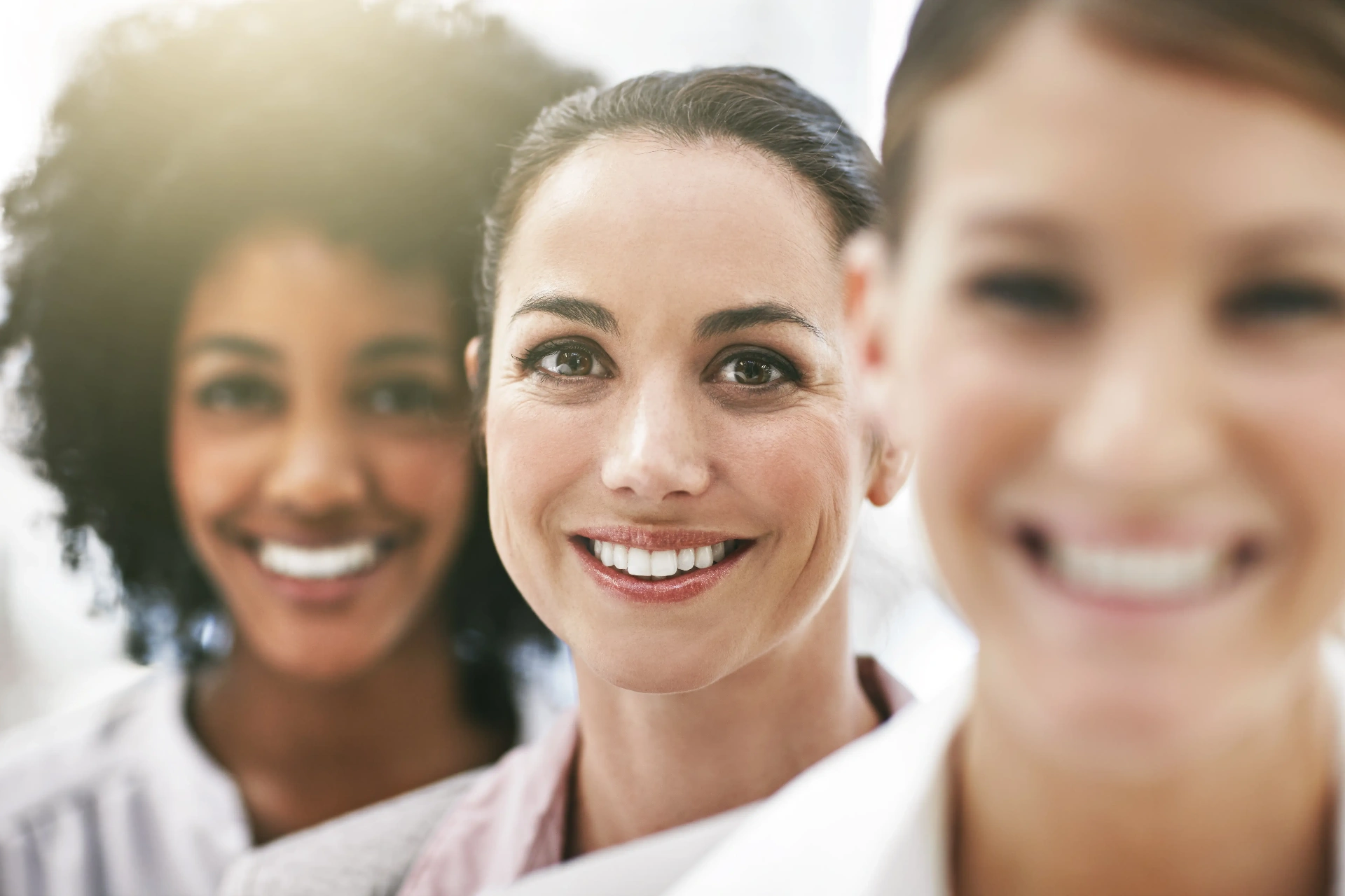 Smiling women at Fieldgate Dentistry